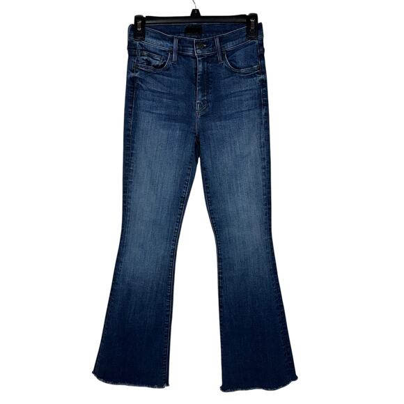 Mother SZ 24 The Weekender Fray Flare Jeans Mint Condition Wash Stretch Frayed - Picture 1 of 13